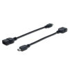 Digitus USB 2.0 OTG 0.2m USB kábel 0,2 M Mini-USB B USB A Fekete