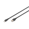 Digitus USB 2.0 Type C Átalakító Fekete 1m AK-300340-010-S