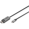 Digitus USB 3.0 Type C DisplayPort 1.4 Átalakító Fekete 1m DB-300334-010-S