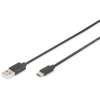 Digitus USB Type-C Anschlusskabel, C - A St/St, 1.8m,sw (DB-300136-018-S)