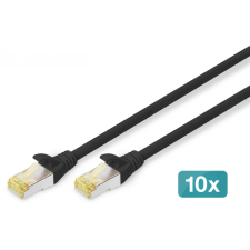 Digitus UTP Összekötő Fekete 50cm DK-1644-A-005-BL-10 kábel és adapter