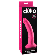 Dillio 7 - tapadótalpas, élethű dildó (18cm) - pink anál