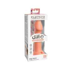 Dillio Big Hero - tapadótalpas szilikon dildó (17cm) - narancs anál