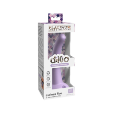 Dillio Curious Five - tapadótalpas szilikon dildó (15cm) - lila műpénisz, dildó