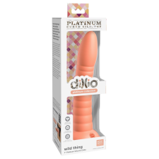 Dillio Dillio Wild Thing - tapadótalpas barázdált szilikon dildó (19cm) - narancs műpénisz, dildó