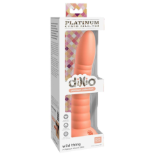 Dillio Wild Thing - tapadótalpas barázdált szilikon dildó (19cm) - narancs műpénisz, dildó