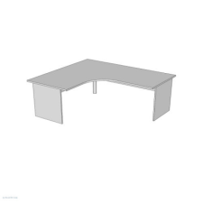 Dimex Íróasztal, sarokíves, panellábbal F-120.S 80/80, méret:180/160 x 80/80 x 75 mm, B íróasztal