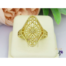  Dina antiallergén metszett hosszó fazonú gyűrű-14K gyűrű