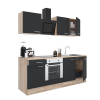 Dinewell Yorki 210 konyhablokk sonoma tölgy korpusz,selyemfényű antracit fronttal alsó sütős elemmel