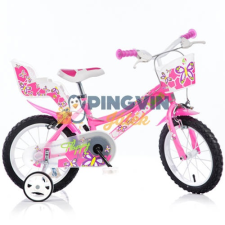 Dino Bikes Flappy rózsaszín-fehér kerékpár 16-os méretben gyermek kerékpár