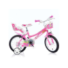 Dino Flappy rózsaszín-fehér kerékpár 14-es méretben