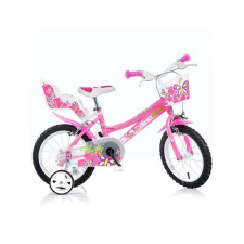 Dino Flappy rózsaszín-fehér kerékpár 14-es méretben gyermek kerékpár