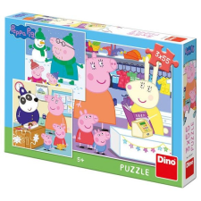 Dino Peppa Pig: Boldog délután, puzzle 3x55 darab puzzle, kirakós