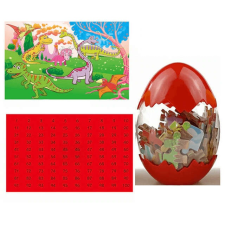  Dinós puzzle tojásban piros puzzle, kirakós
