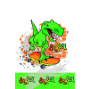  Dinoszaurusz Crazy papír asztalterítő 120x180 cm