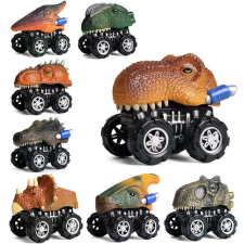 Dinoszaurusz formájú játék terepjáró világító kerékkel autópálya és játékautó