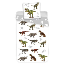 Dinoszaurusz gyerek ágyneműhuzat szürke 100x135cm 40x60cm lakástextília