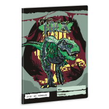 Dinoszaurusz tűzött füzet A/5, 32 lap vonalas (21-32), T-Rex füzet