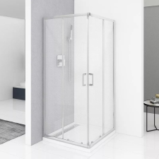 Diplon 80x80 cm szögletes két tolóajtós zuhanykabin, 5 mm edzett matt üveggel, 190 cm magas kád, zuhanykabin