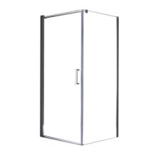 Diplon 90x90 cm, egy nyílóajtós szögletes zuhanykabin, 8 mm edzett áttetsző üveggel, 195 cm magas kád, zuhanykabin
