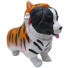 DIRAMIX Dress your puppy: állati kiskutyák 2. széria - berni pásztor tigris ruhában játékfigura