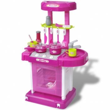 Discontmania VID Rózsaszín gyermek játékkonyha fényekkel és kiegészítőkkel gyermekbútor
