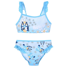 Disney Bluey Bikini virágos aqua kék fodros 6 év (116 cm)