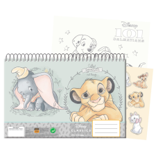 Disney Classic Cute A/4 spirál vázlatfüzet 40 lapos matricával füzet
