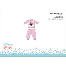 Disney Disney Minnie egér baba pizsama - jersey pamut pizsama - világosrózsaszín - 92