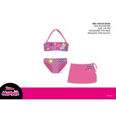 Disney Disney Minnie egér fürdőruha szett kislányoknak - bikini+szoknya - sötétrózsaszín - 128