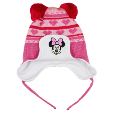 Disney Disney Minnie szívecskés, kötött, bélelt, bojtos sapka babasapka, sál