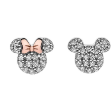 Disney E905016UZWL Mickey Mouse ezüst fülbevaló (Ag 925/1000, 1,04 g) fülbevaló