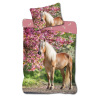 Disney és Mesehős Lovas cherry blossom gyerek, ovis ágyneműhuzat 0×135cm, 40×60cm JAV-BRM019850