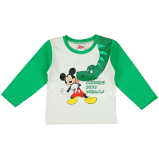  Disney fiú Hosszú ujjú Póló - Mickey #zöld-fehér gyerek póló