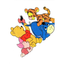 Disney Fürdőlepedő 140x140cm - Micimackó - fehér babatörülköző, kifogó