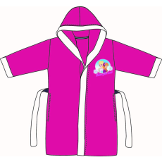 Disney Gyerek köntös - mikroszálas kapucnis - Jégvarázs - 122-128 - pink-fehér