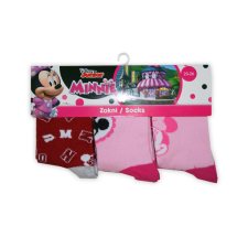 Disney Gyerek pamut bokazokni - 3 pár - Minnie egér - rózsaszín-piros-rózsaszín - 31-34 gyerek zokni