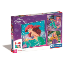 Disney Hercegnők Ariel 3x48 db-os puzzle Clementoni puzzle, kirakós