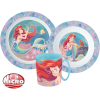 Disney Hercegnők Ariel étkészlet, micro műanyag szett 350 ml-es bögrével Nr3
