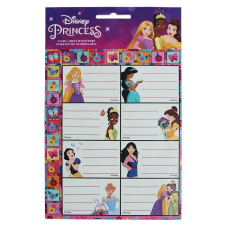 Disney Hercegnők füzetcímke matricával 16 db-os füzetcímke