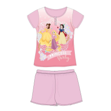  Disney Hercegnők nyári rövid ujjú gyerek pizsama - pamut jersey pizsama - világosrózsaszín - 110