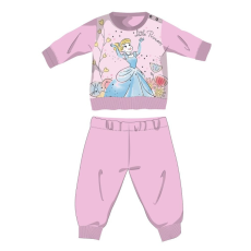  Disney Hercegnők téli pamut baba pizsama - interlock pizsama - világosrózsaszín - 98