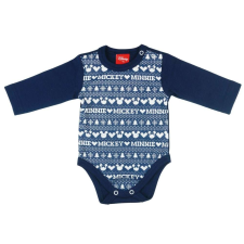Disney hosszú ujjú Body - Mickey és Minnie #sötétkék - 56-os méret kombidressz, body