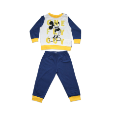 Disney Hosszú vékony pamut baba pizsama - Mickey egér - One fly guy felirattal - Jersey - sötétkék-sárga - 86
