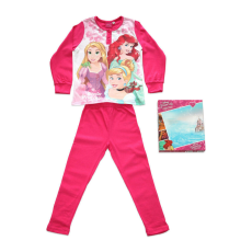 Disney Hosszú vékony pamut gyerek pizsama - Hercegnők - Aranyhaj, Ariel, Csipkerózsika mintával - Jersey