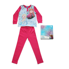 Disney Hosszú vékony pamut gyerek pizsama - Jégvarázs - Anna és Elza mintával Jersey - pink - 140