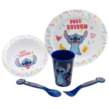 Disney Lilo és Stitch, A csillagkutya 5 részes műanyag mikrózható étkészlet babaétkészlet