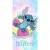 Disney Lilo és Stitch, A csillagkutya Rainbow Waves fürdőlepedő, strandtörölköző 70x140cm (Fast Dry)