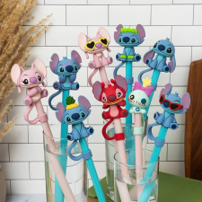 Disney Lilo és Stitch, A csillagkutya szívószál figurával party kellék