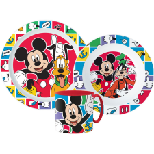  Disney Mickey Better Together étkészlet, micro műanyag szett bögrével 265 ml babaétkészlet